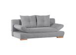 Livetastic , Grau , Textil , Buche , massiv , Füllung: Schaumstoff , 200x75x92 cm , Stoffauswahl, Liegefunktion, Schlafen auf Sitzhöhe, Rücken echt , Wohnzimmer, Sofas & Couches, Schlafsofas, Schlafsofas