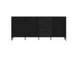 Möbelix , Schwarz , Holzwerkstoff , 4 Schublade(n) Schubladen , 200x87x40 cm ,