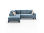 Möbelix , Blau , Textil , Füllung: Schaumstoffflocken , L-Form , 270x212 cm , Stoffauswahl, Schlafen auf Sitzhöhe, Rücken echt , Wohnzimmer, Sofas & Couches, Wohnlandschaften, Ecksofas