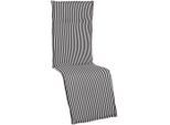 Gardenson , Schwarz , Textil , Streifen , Füllung: Schaumstoff, Fleece,Schaumstoff, Fleece , rechteckig , 52x8x170 cm , formstabil, für den Außenbereich geeignet, UV-beständig, mittels Bändern zu befestigen, mittels Gurtband zu befestigen ,
