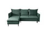 Mid.you , Mintgrün , Textil , Füllung: Polyurethan (PUR),Polyurethan (Pur) , seitenverkehrt montierbar, L-Form , 235x170 cm , Made in EU , Liegefunktion ,