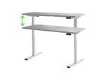 Mid.you , Grau, Weiß , Metall , rechteckig , 50-70x69-119x108-160 cm , Made in Germany , höhenverstellbar, Memoryschalter, USB-Anschlüsse , Büromöbel, Schreibtische, Höhenverstellbare Schreibtische