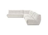 Livetastic , Weiß , Textil , Ottomane links, L-Form, einzeln stellbar , 315x285 cm , Made in EU , Rücken echt, individuell planbar ,