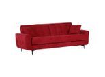 Livetastic , Rot , Textil , Uni , Füllung: Schaumstoff, Silikon , 230x84x95 cm , Stoffauswahl, Liegefunktion, Rücken echt ,
