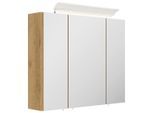 Mid.you , Holzwerkstoff , 4 Fächer , 75x62x17 cm , Soft-Close-System, hängend , Badezimmer, Badezimmermöbel, Badezimmerschränke, Spiegelschränke