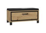 Livetastic , Schwarz, Eichefarben , Metall, Kunststoff, Holzwerkstoff , 1 Schublade(n) Schubladen , Füllung: Polyurethan (Pur) , 89.1x44.7x41.5 cm ,