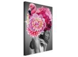 artgeist , Grau, Pink , Textil, Holzwerkstoff , rechteckig , 40x60x1.2 cm , Keilrahmen , Dekoration, Bilder & Rahmen, Bilder, Tier Bilder