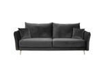 Mid.you , Grau , Textil , Füllung: Faserbällchen, Schaumstoffflocken,Faserbällchen, Schaumstoffflocken , 235x96x104 cm , Made in EU, Oeko-Tex® Standard 100 , Schlafen auf Sitzhöhe, Rücken echt , Wohnzimmer, Sofas & Couches, Schlafsofas, Schlafsofas