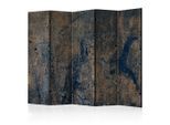 artgeist , Goldfarben, Dunkelblau , Holz, Textil , Kiefer , massiv , Metalloptik , 225x172x3 cm , Motiv auf Vorder- und Rückseite ,