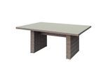 Gardenson , Braun , Metall, Kunststoff, Glas , rechteckig , 75x200x100 cm , gastro- und objekttauglich, regenabweisend, UV-beständig, wetterfest , Gartenmöbel, Gartentische, Gartentische