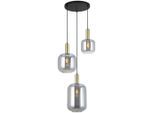 James Wood , Schwarz, Goldfarben , Metall, Glas , Abstraktes , 120 cm , RoHS, CE , Beleuchtung, Innenleuchten, Hängeleuchten, Hängeleuchten mehrflammig