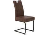 Möbelix , Braun , Metall, Textil , Füllung: Schaumstoff, Federn , 43x99x60 cm , mit Griff , Esszimmer, Esszimmerstühle, Polsterstühle