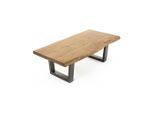 Mid.you , Schwarz, Akaziefarben , Holz, Metall , Akazie , massiv , rechteckig , 60x45x120 cm , einfacher Aufbau , Wohnzimmer, Wohnzimmertische, Couchtische, Couchtische Metall