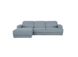 Mid.you , Blau , Textil , Ottomane links, Eckteil, L-Form , 293x204 cm , Made in EU , Wohnzimmer, Sofas & Couches, Wohnlandschaften, Ecksofas