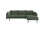 Livetastic , Grün , Textil , Füllung: Daunen, Silikon , Ottomane rechts, L-Form , 268x160 cm , Made in EU , Typenauswahl, Rücken echt , Wohnzimmer, Sofas & Couches, Wohnlandschaften, Ecksofas