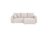 Mid.you , Weiß , Textil , Füllung: Schaumstoffflocken,Schaumstoffflocken , Eckteil, L-Form, links montierbar, rechts montierbar , 250x151 cm , Made in EU ,