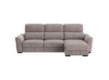 Mid.you , Taupe , Textil , Ottomane rechts, L-Form , 283x177 cm , Wohnzimmer, Sofas & Couches, Wohnlandschaften, Ecksofas