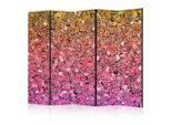 artgeist , Gelb, Pink , Holz, Textil , Kiefer , massiv , Schmetterling , 225x172x3 cm , Motiv auf Vorder- und Rückseite , Kleinmöbel, Paravents