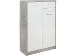 Möbelix , Grau, Weiß , Holzwerkstoff , 5 Fächer , 2 Schublade(n) Schubladen , 74x111.4x34.6 cm , Beimöbel erhältlich , Kleinmöbel, Kommoden, Kommoden