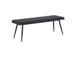 Mid.you , Anthrazit, Schwarz , Metall, Textil , 140x48x42 cm , Esszimmer, Bänke, Polsterbänke