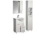 Mid.you , Weiß , Glas, Holzwerkstoff , 6 Fächer , 2 Schublade(n),2 Schublade(n) Schubladen , 85 cm , erweiterbar, Spiegel mit Ablage , Badezimmer, Badmöbel-Sets & -Serien, Badmöbel-Sets