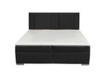 Livetastic , Schwarz , Textil, Holzwerkstoff , H2 , 180x200 cm , Bettkasten, gepolstertes Kopfteil, Matratze durchgehend , Schlafzimmer, Betten, Boxspringbetten