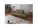 Sit & More , Olivgrün , Textil, Leder , Kombination Echtleder/Stoff , Nappaleder , 231x90x122 cm , Goldenes M, Made in Europe, DGM-Klimapakt , Armteil links , Wohnzimmer, Sofas & Couches, Relaxliegen & Récamièren, Récamièren & Ottomanen