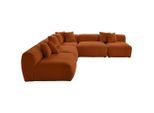 Livetastic , Rostfarben , Textil , L-Form , 315x300 cm , Made in EU , erweiterbar, individuell planbar ,