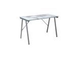 Livetastic , Grau, Weiß , Metall, Glas , rechteckig , 58x73x113 cm , Büromöbel, Schreibtische, Schreibtische