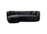 Mid.you , Schwarz , Textil , Ottomane links, L-Form , 264x143 cm , Made in EU ,