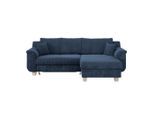 Möbelix , Dunkelblau , Textil , Füllung: Schaumstoff,Schaumstoff,Schaumstoff , L-Form, einmalig seitenverkehrt montierbar , 246x156 cm , Bettkasten erhältlich , Wohnzimmer, Sofas & Couches, Wohnlandschaften, Ecksofas