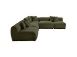 Livetastic , Olivgrün , Textil , L-Form , 315x300 cm , Made in EU , erweiterbar, individuell planbar ,