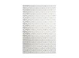 Kayoom , Weiß, Taupe , Textil , Struktur , rechteckig , 120x160 cm , pflegeleicht ,
