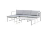 Gardenson , Grau, Weiß , Metall , L-Form , Gartenmöbel, Loungemöbel, Loungegarnituren