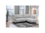 Livetastic , Hellgrau , Textil , Füllung: Silikon, Schaumstoffflocken , Ottomane rechts, L-Form , 282x187 cm , Made in EU , Liegefunktion, Schlafen auf Sitzhöhe, Rücken echt , Wohnzimmer, Sofas & Couches, Wohnlandschaften, Ecksofas