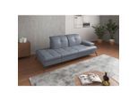 Sit & More , Graublau , Leder , Echtleder , Nappaleder , 231x90x122 cm , Goldenes M, Made in Europe, DGM-Klimapakt , Rücken echt, Armteil rechts , Wohnzimmer, Sofas & Couches, Relaxliegen & Récamièren, Récamièren & Ottomanen