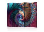 artgeist , Mehrfarbig , Holz, Textil , Kiefer , massiv , Abstraktes , 225x172x3 cm , Motiv auf Vorder- und Rückseite , Kleinmöbel, Paravents