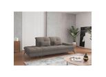 Sit & More , Schlammfarben , Textil , 231x90x122 cm , DGM-Klimapakt, Goldenes M, Oeko-Tex® Standard 100, Made in Europe , Rücken echt, Armteil rechts ,