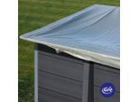 Gre , Grau , Kunststoff , 236x376 cm , Made in Europe , Pools & Wasserspaß, Poolzubehör, Poolabdeckungen, Pool-Abdeckplanen
