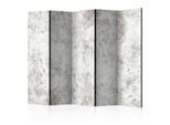 artgeist , Schwarz, Hellgrau , Holz, Textil , Kiefer , massiv , Betonoptik , 225x172x3 cm , Motiv auf Vorder- und Rückseite , Kleinmöbel, Paravents