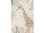 Möbelix , Creme , Textil , Giraffe , rechteckig , 140x200 cm , ISO 9001, Bsci, Oeko-Tex® Standard 100 , für Fußbodenheizung geeignet, in verschiedenen Größen erhältlich, pflegeleicht, leicht zusammenrollbar , Teppiche & Böden, Teppiche, Kinderteppiche