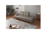 Sit & More , Grau , Textil, Leder , Kombination Echtleder/Stoff , Nappaleder , 231x90x122 cm , Goldenes M, Made in Europe, DGM-Klimapakt , Armteil links , Wohnzimmer, Sofas & Couches, Relaxliegen & Récamièren, Récamièren & Ottomanen