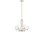 Elstead Lighting , Nickelfarben , Metall, Glas , 72.3 cm , Grüner Punkt, RoHS , Beleuchtung, Innenleuchten, Hängeleuchten, Kronleuchter