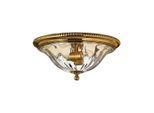 Elstead Lighting , Messingfarben , Metall, Glas , 18.6 cm , Grüner Punkt, RoHS , Beleuchtung, Innenleuchten, Deckenleuchten