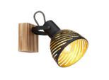 Globo , Schwarz, Goldfarben, Dunkelbraun , Holz, Metall , 25x16.5x12.5 cm , CE , verstellbare Spotlights , Beleuchtung, Innenleuchten, Strahler & Spots