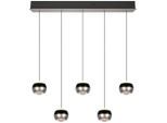 Trio Leuchten , Schwarz, Nickelfarben , Metall , 10.5x200x100 cm , höhenverstellbar, Farben fixierbar , Beleuchtung, Innenleuchten, Hängeleuchten, LED-Hängeleuchten