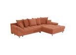 Livetastic , Cognac , Textil , Füllung: Schaumstoffflocken,Schaumstoffflocken , Ottomane rechts, L-Form , 312x198 cm , Made in EU , Liegefunktion, Schlafen auf Sitzhöhe , Wohnzimmer, Sofas & Couches, Wohnlandschaften, Ecksofas