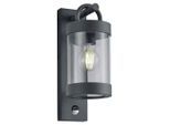 Trio Leuchten , Anthrazit , Metall , 12.5x33x18.6 cm , Bewegungsmelder ,