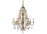 Elstead Lighting , Bronzefarben , Metall, Glas , 125.2 cm , Grüner Punkt, RoHS , Beleuchtung, Innenleuchten, Hängeleuchten, Kronleuchter