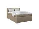 Möbelix , Taupe , Metall, Textil , H3 , 140x200 cm , Schlafzimmer, Betten, Holzbetten, Holzbetten